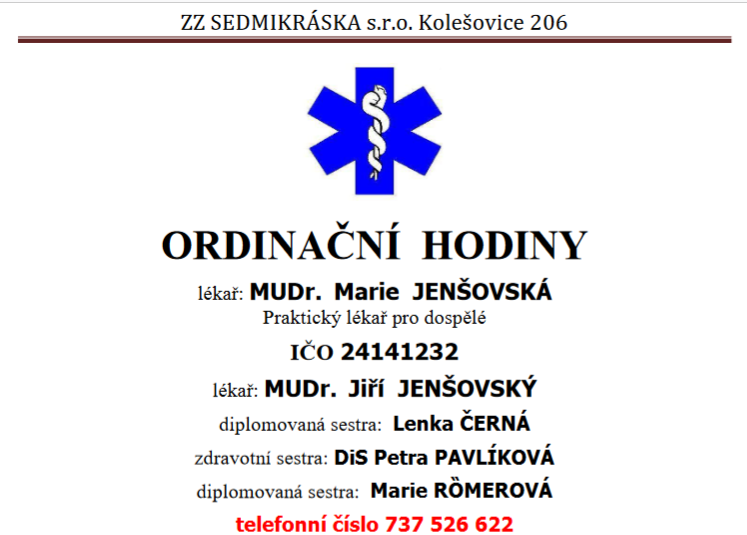 Ordinační hodiny Rakovník